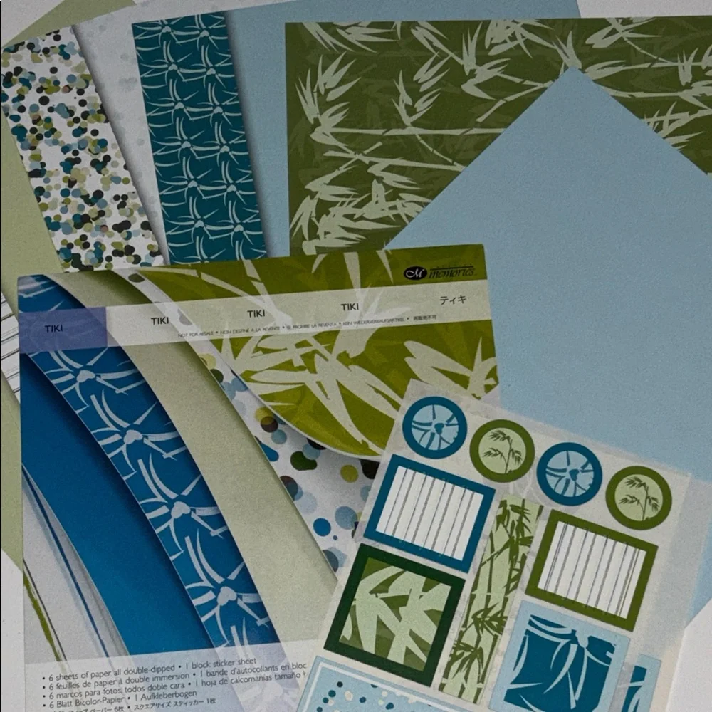 Creative memories Tiki 6.5” Tropical Themed Stickers Junk Journal Stickers
